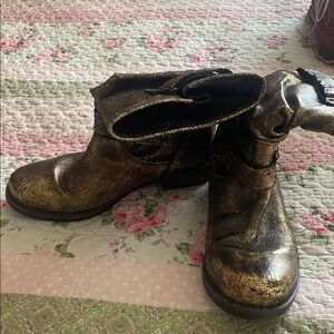 Eric Michael Gold Combat & Moto Boots